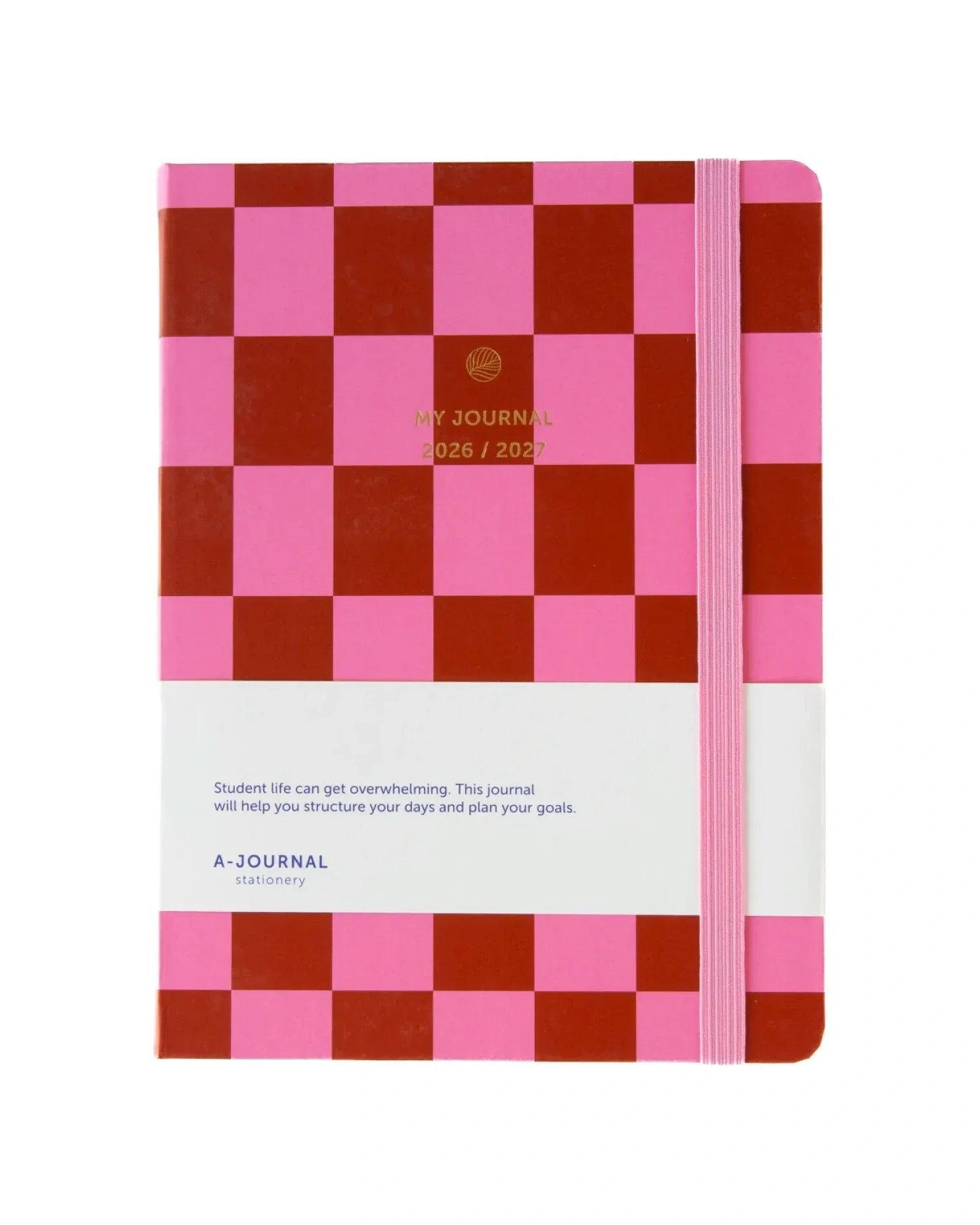 A-Journal - MY JOURNAL Schulplaner für 2026/2027 • Checkered Pink - ROSA ECK