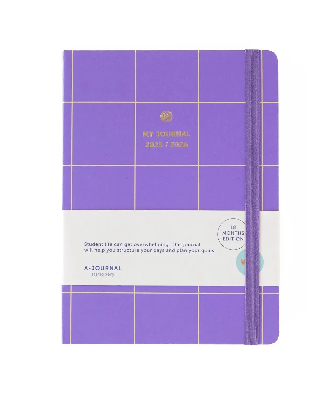 A - Journal - MY JOURNAL Schultagebuch (2025/2026) • Lilac Checkered - Notizbuch - ROSA ECK Concept Store