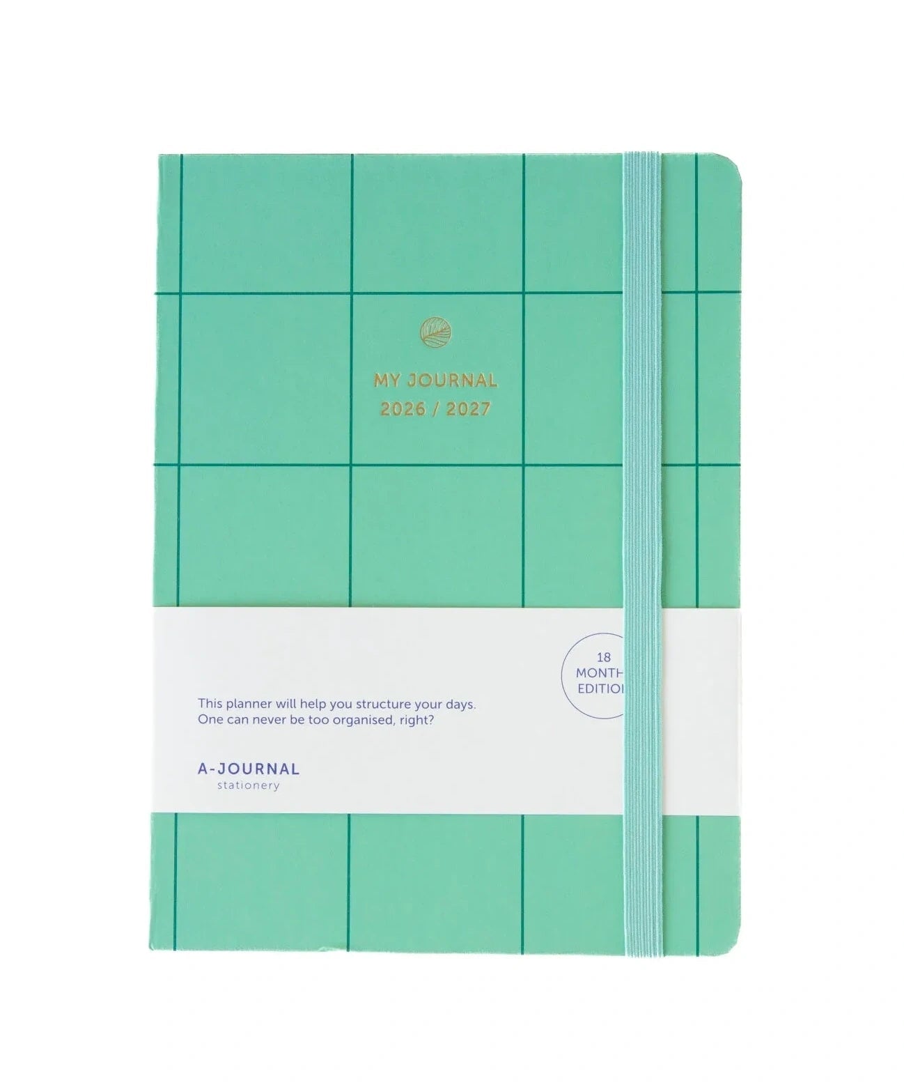 A-Journal - MY JOURNAL Tagebuch für 2026/2027 • Checkered Mint Green - ROSA ECK