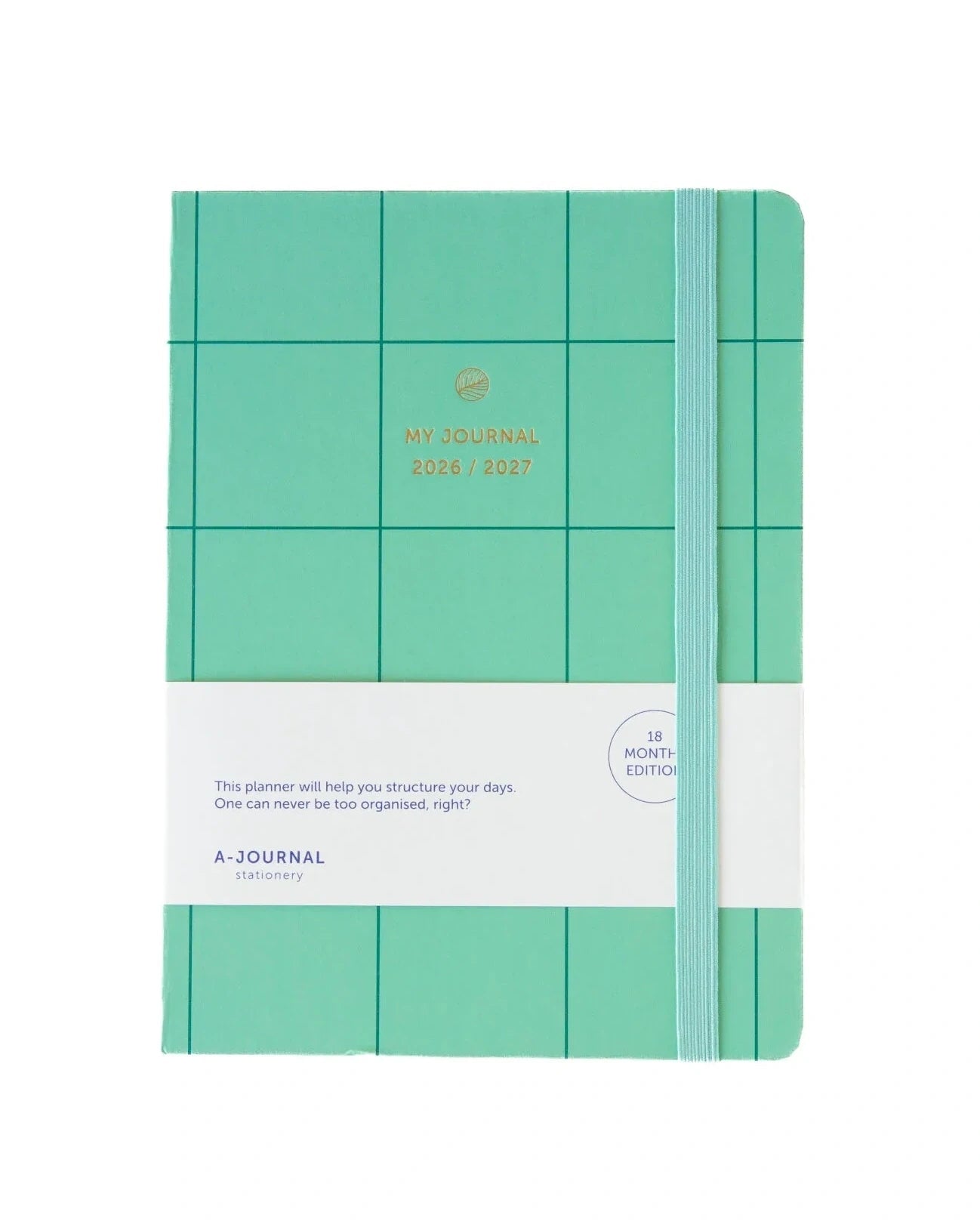 A-Journal - MY JOURNAL Tagebuch für 2026/2027 • Checkered Mint Green - ROSA ECK