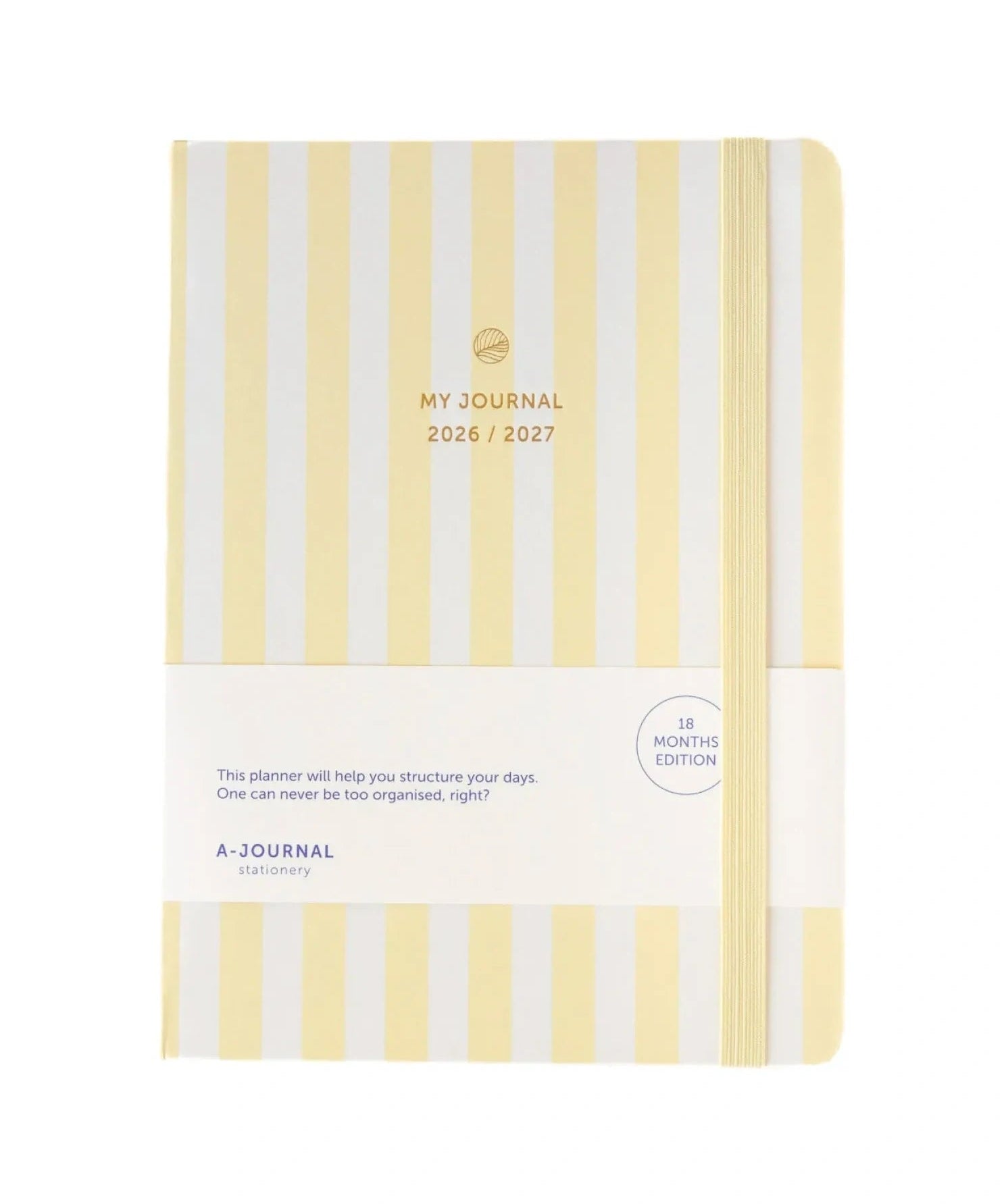 A-Journal - MY JOURNAL Tagebuch für 2026/2027 • Stripes Vanille - ROSA ECK