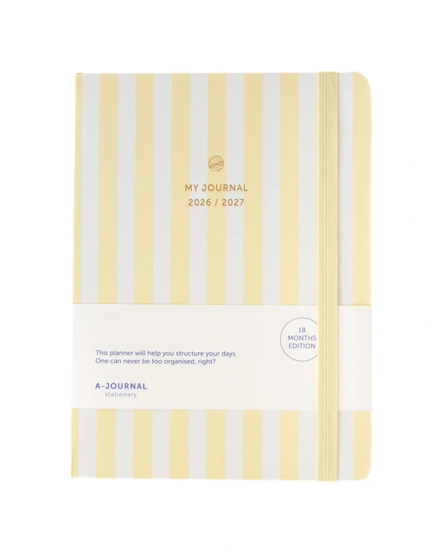 A-Journal - MY JOURNAL Tagebuch für 2026/2027 • Stripes Vanille - ROSA ECK