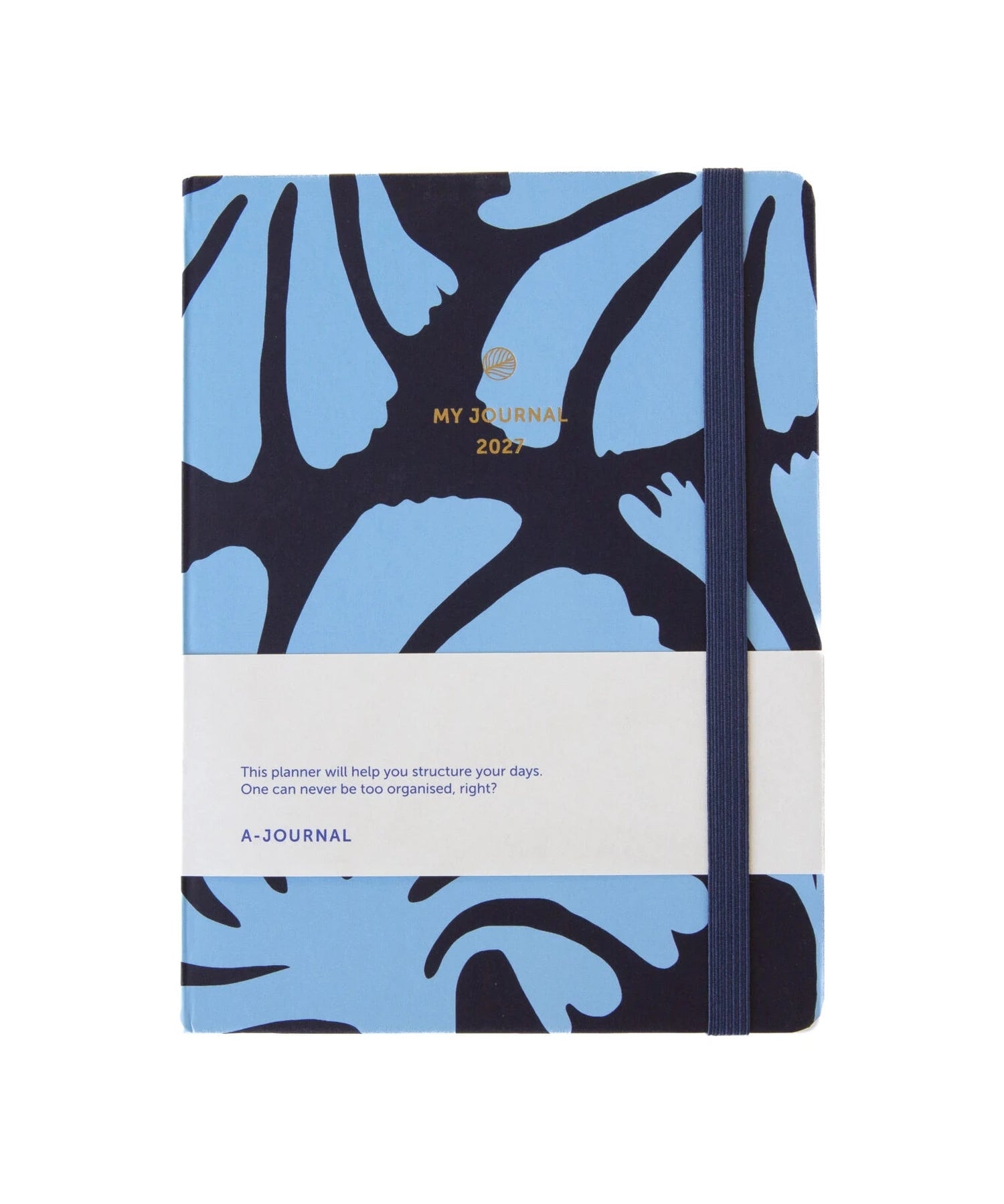 A-Journal - MY JOURNAL Tagebuch für 2027 • Floral Dark Blue/Light Blue - ROSA ECK