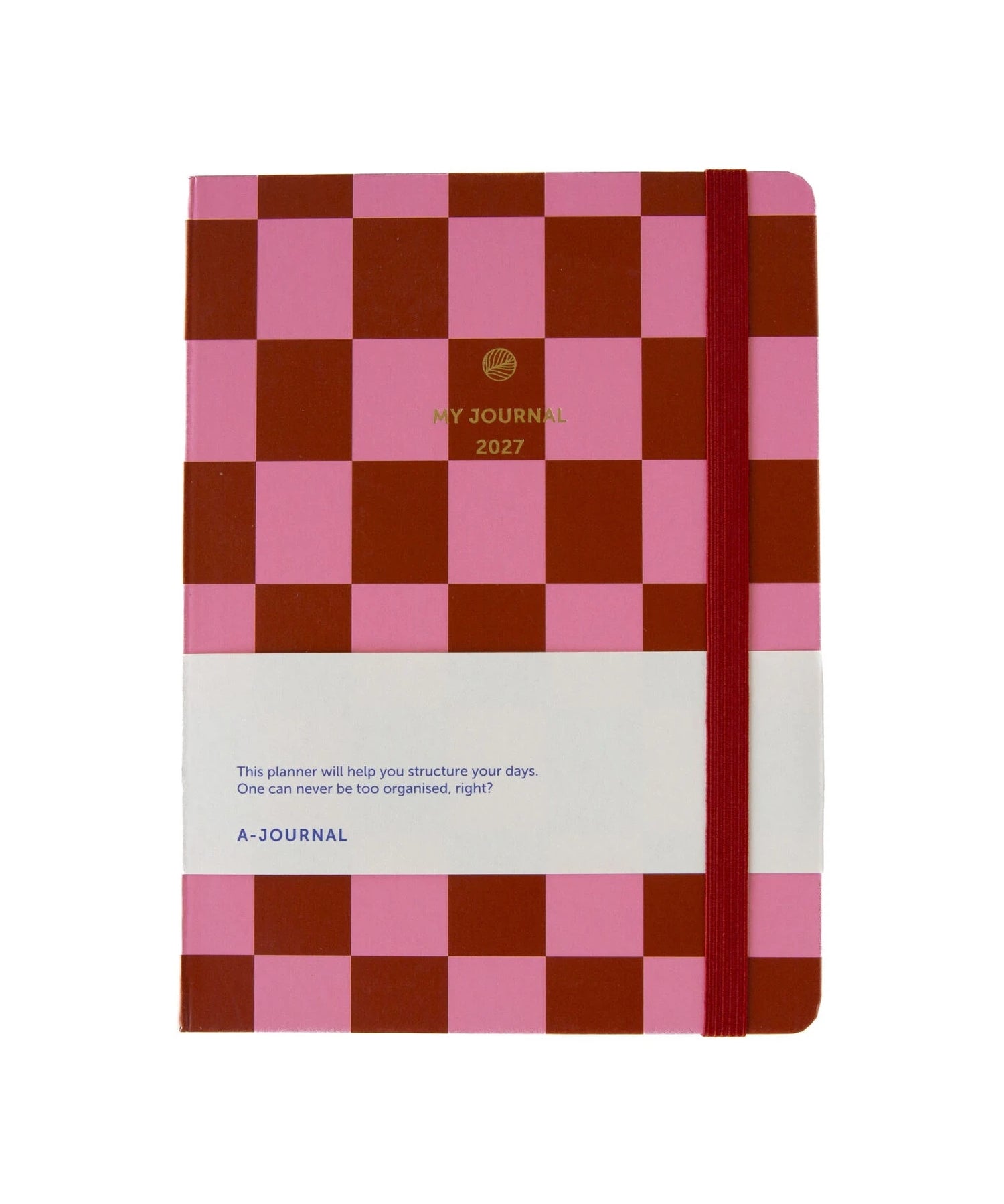 A-Journal - MY JOURNAL Tagebuch für 2027 • Pink Red Checkered - ROSA ECK