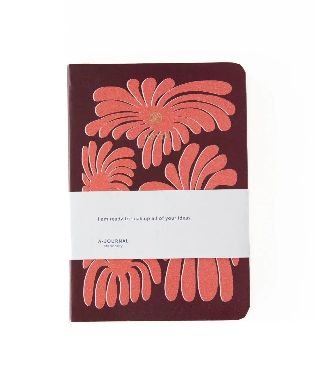 A - Journal - NOTES Kleines Taschennotizbuch (A6) • Coral Flowers - Notizbuch - ROSA ECK