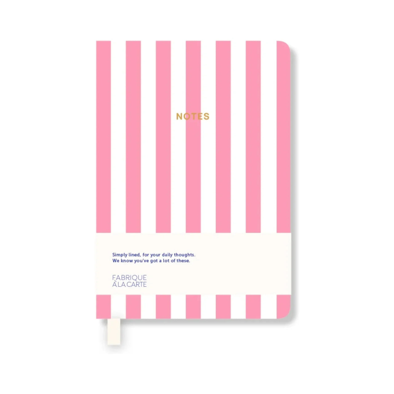 A - Journal - NOTES Mini - Notizbuch (A7) • Striped Pink - Notizbuch - ROSA ECK