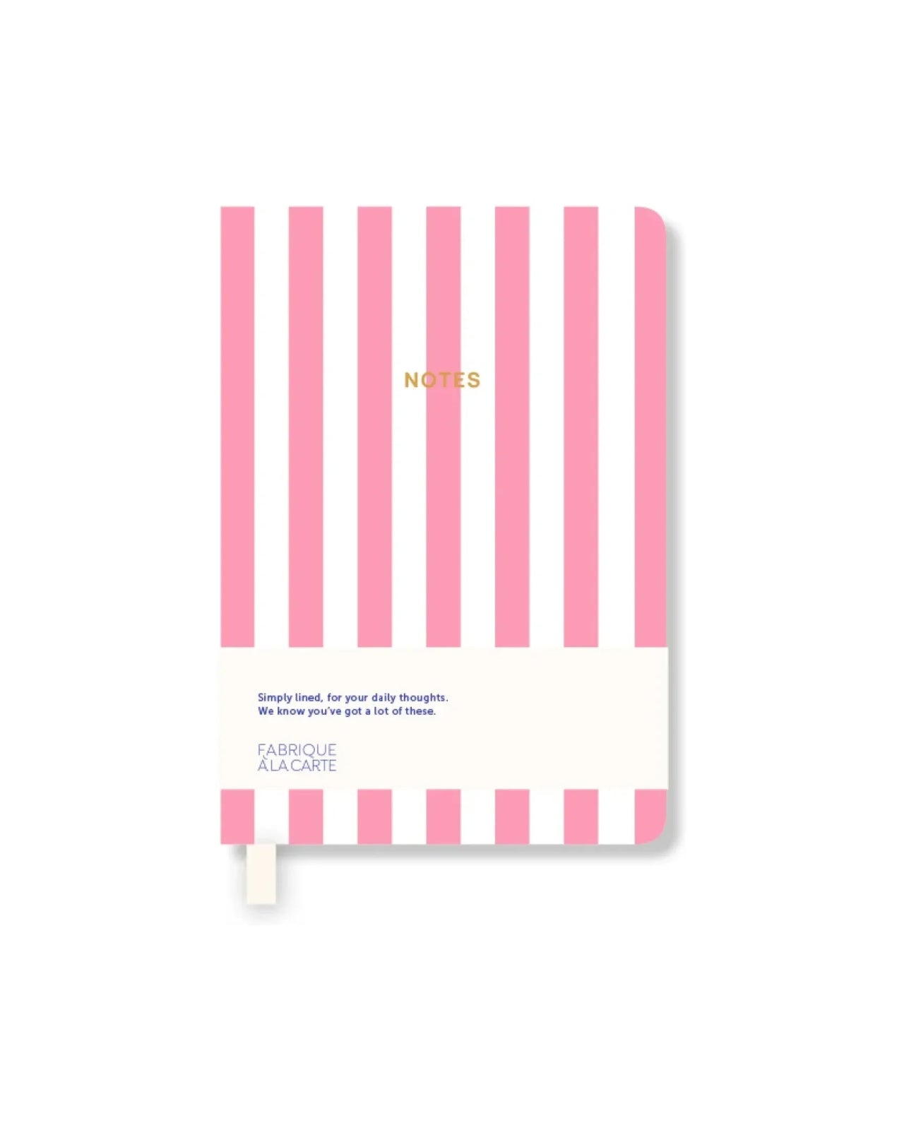 A - Journal - NOTES Mini - Notizbuch (A7) • Striped Pink - Notizbuch - ROSA ECK