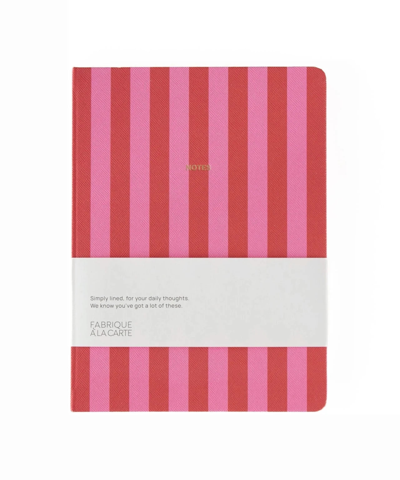 A - Journal - NOTES Notizbuch (A5) • Stripes Pink - Notizbuch - ROSA ECK