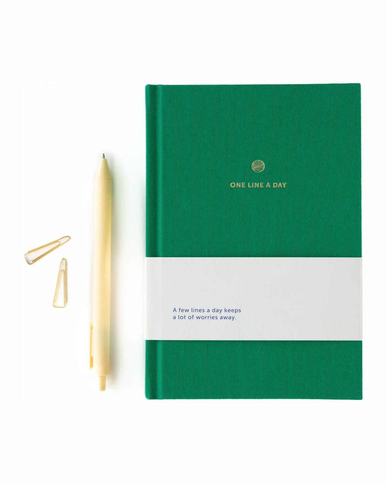 A - Journal - ONE LINE A DAY 5 - Jahres - Tagebuch • Linen Emerald - Tagebuch - ROSA ECK