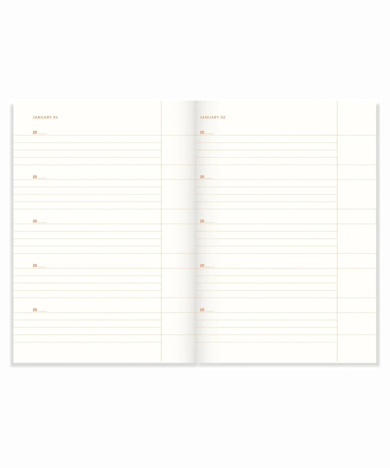 A - Journal - ONE LINE A DAY Tagebuch • Flow Blue Brown - Notizbuch - ROSA ECK Concept Store