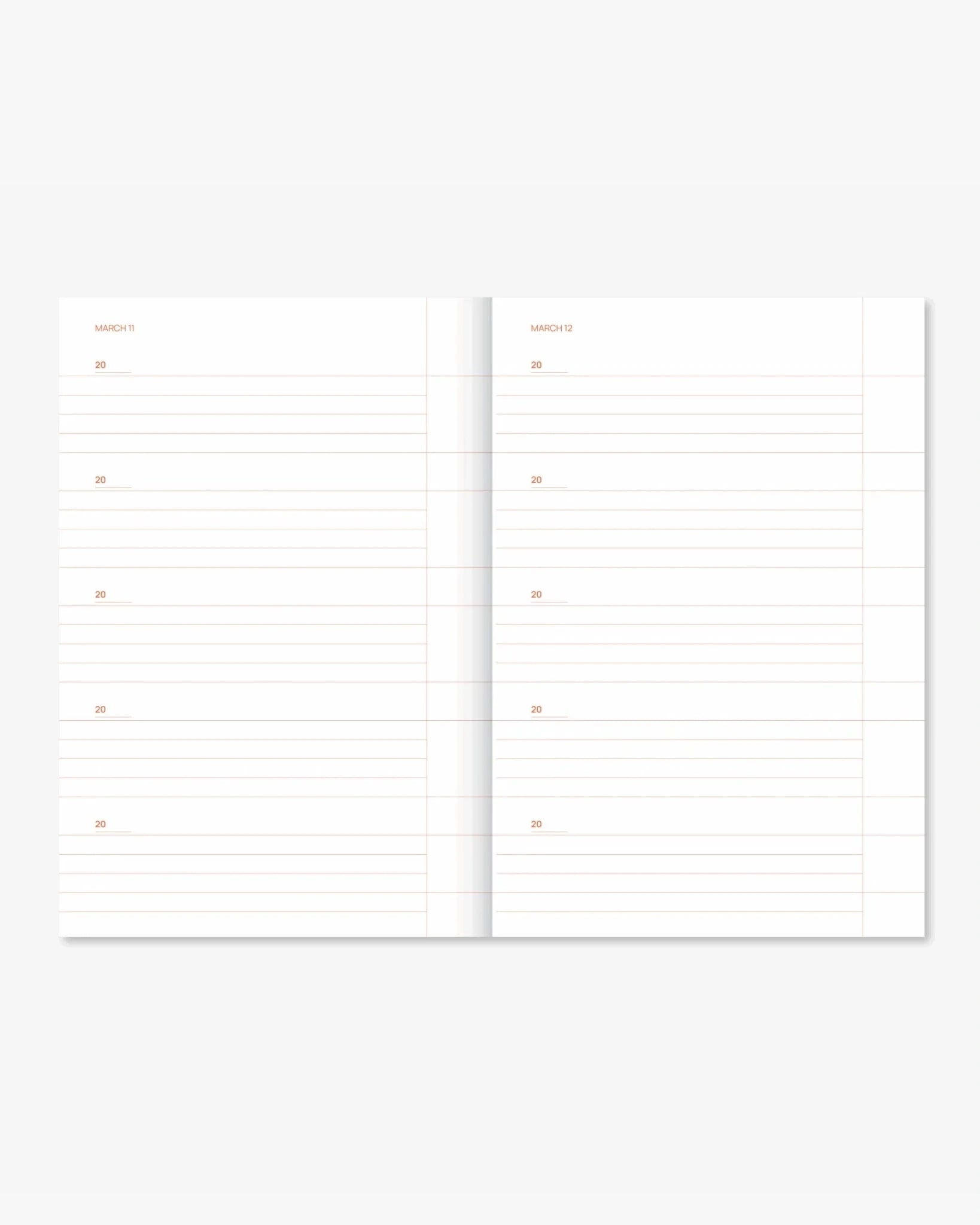 A - Journal - ONE LINE A DAY Tagebuch • Stripes Pink Red - ROSA ECK
