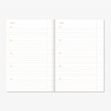 A - Journal - ONE LINE A DAY Tagebuch • Stripes Pink Red - ROSA ECK