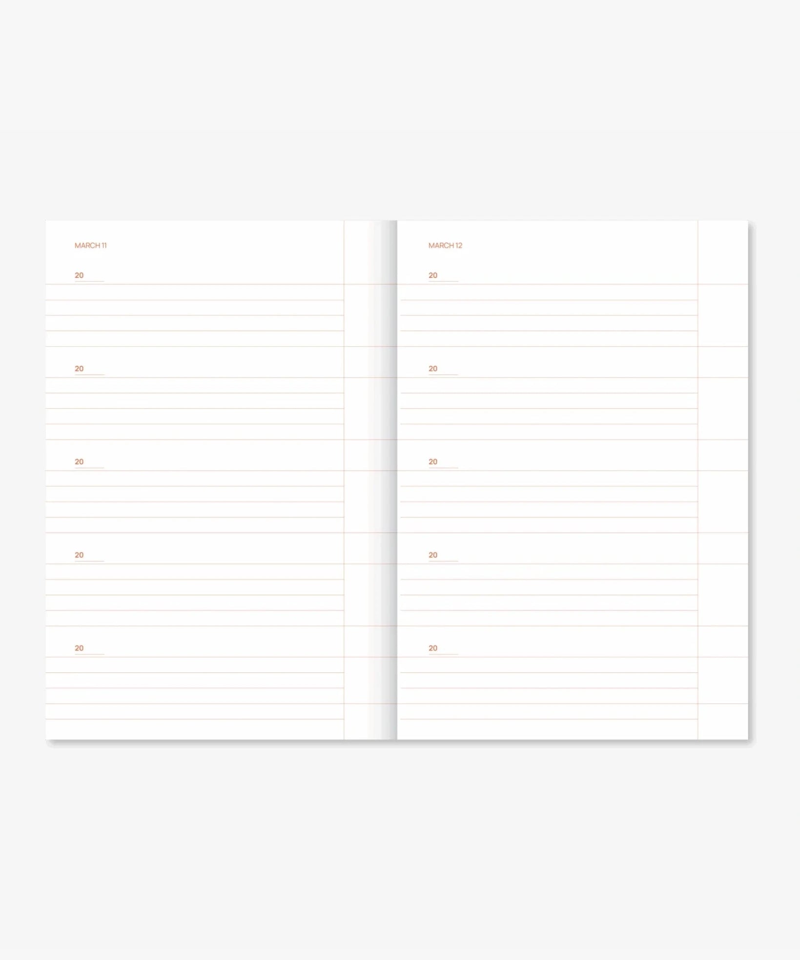 A - Journal - ONE LINE A DAY Tagebuch • Stripes Pink Red - ROSA ECK