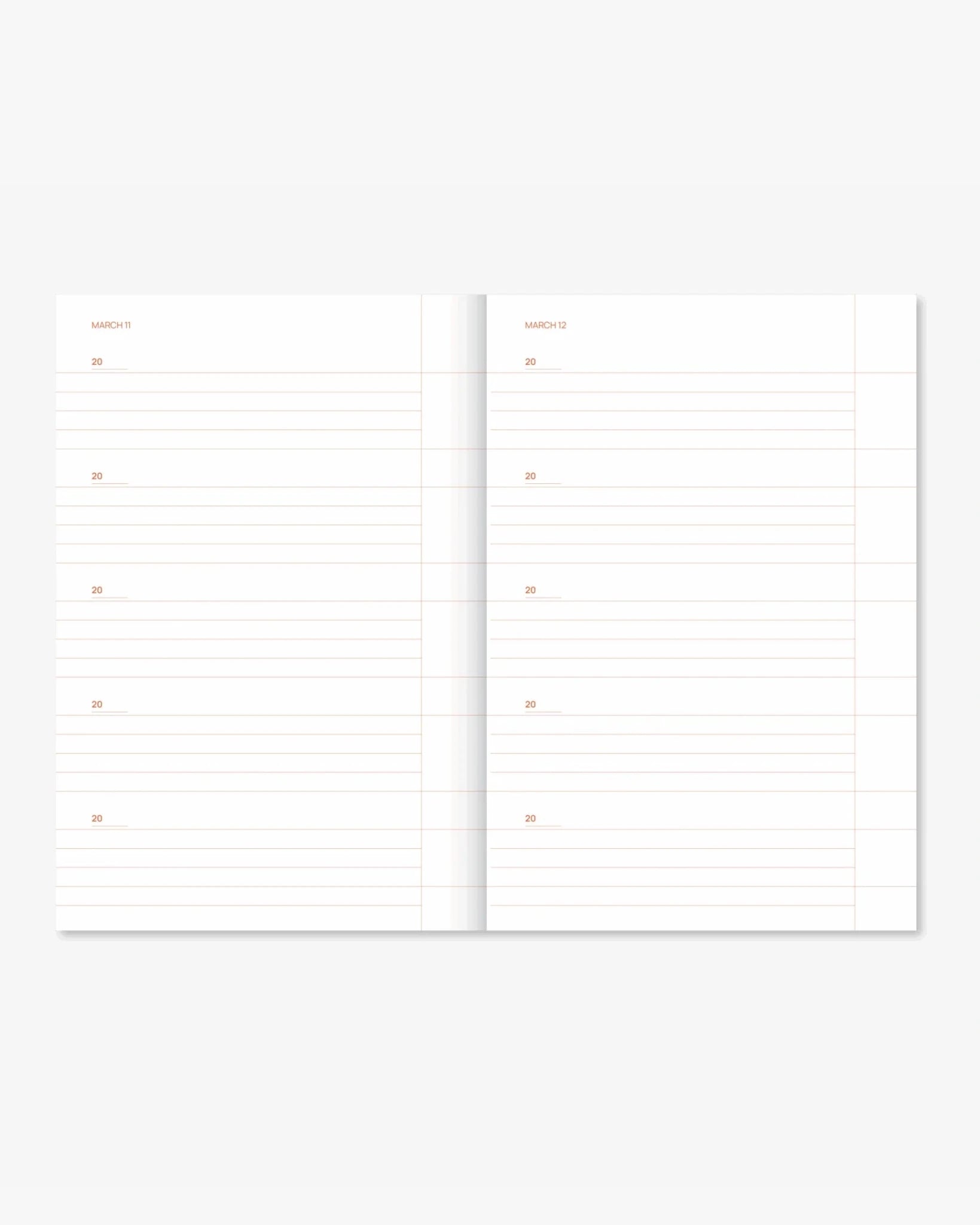 A - Journal - ONE LINE A DAY Tagebuch • Stripes Pink Red - ROSA ECK