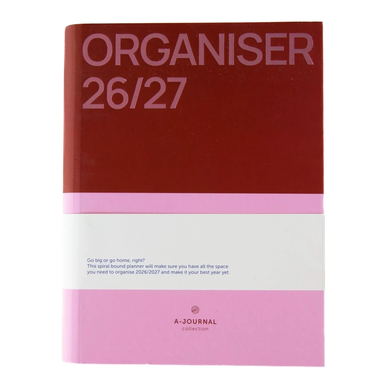 A-Journal - ORGANISER Terminplaner mit Spiralbidung (2026/2027) • Pink - ROSA ECK