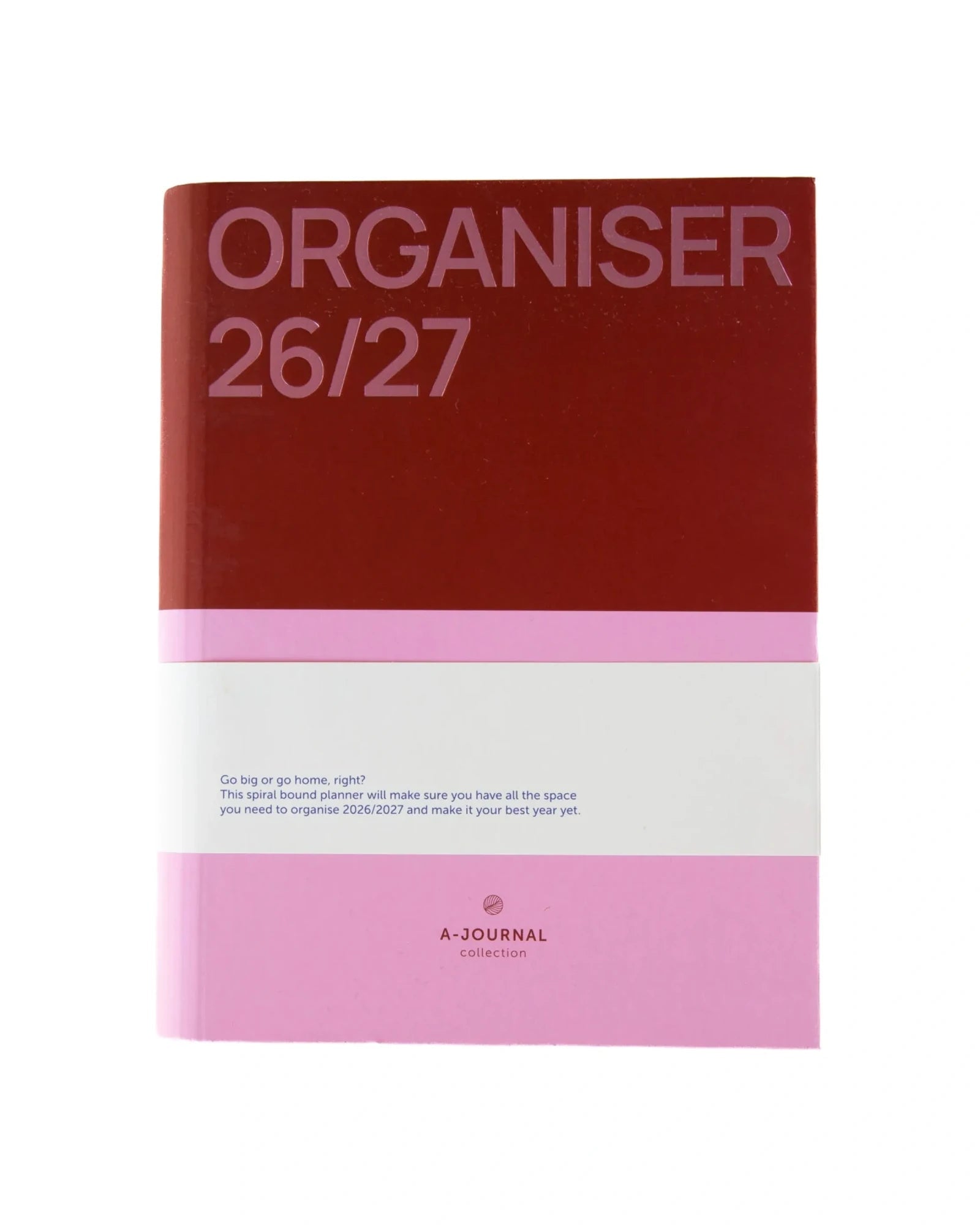 A-Journal - ORGANISER Terminplaner mit Spiralbidung (2026/2027) • Pink - ROSA ECK