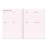 A-Journal - ORGANISER Terminplaner mit Spiralbindung (2027) • Bordeaux Pink - ROSA ECK