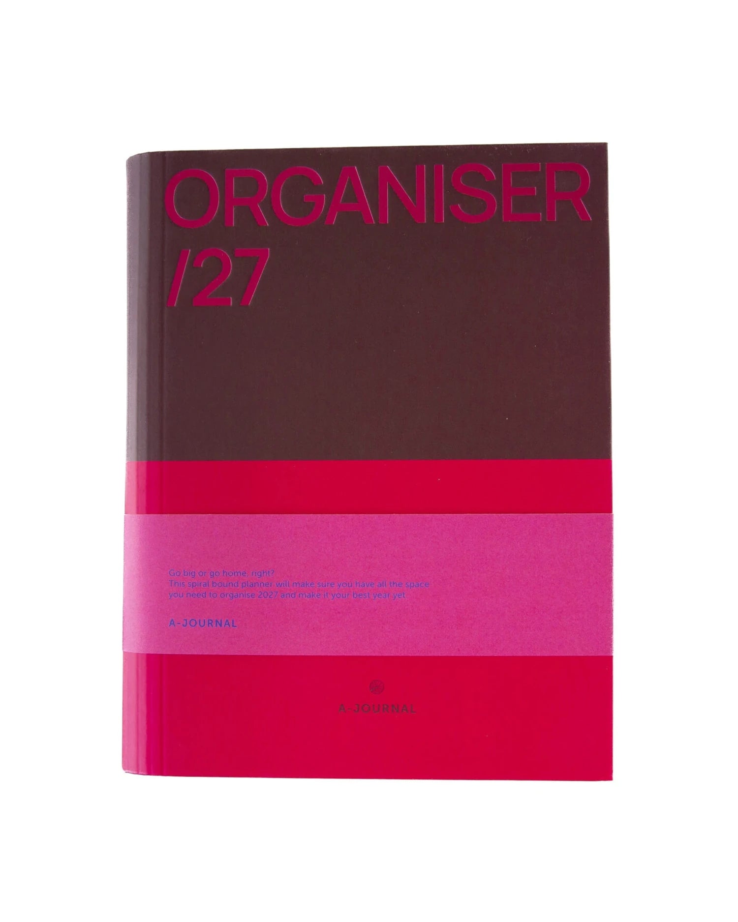 A-Journal - ORGANISER Terminplaner mit Spiralbindung (2027) • Bordeaux Pink - ROSA ECK