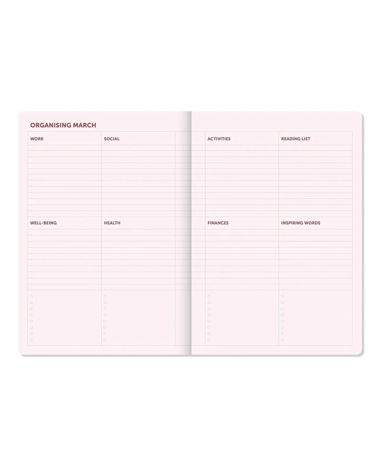 A-Journal - ORGANISER Terminplaner mit Spiralbindung (2027) • Bordeaux Pink - ROSA ECK