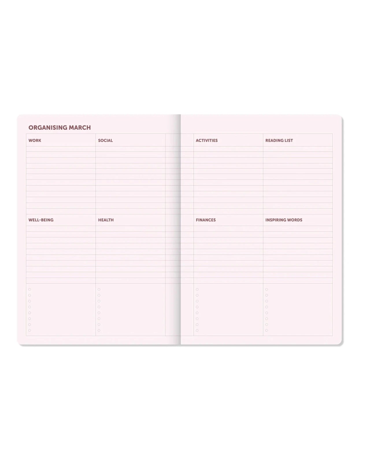 A-Journal - ORGANISER Terminplaner mit Spiralbindung (2027) • Bordeaux Pink - ROSA ECK