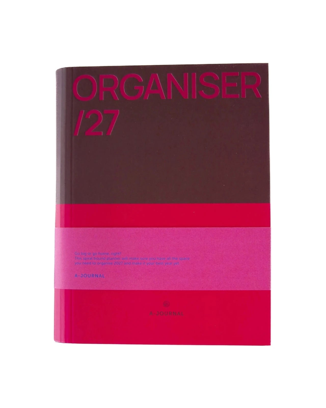 A-Journal - ORGANISER Terminplaner mit Spiralbindung (2027) • Bordeaux Pink - ROSA ECK