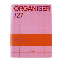A-Journal - ORGANISER Terminplaner mit Spiralbindung (2027) • Checkered Pink Red - ROSA ECK