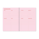 A-Journal - ORGANISER Terminplaner mit Spiralbindung (2027) • Checkered Pink Red - ROSA ECK