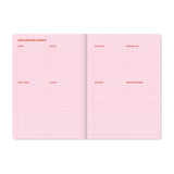 A-Journal - ORGANISER Terminplaner mit Spiralbindung (2027) • Checkered Pink Red - ROSA ECK