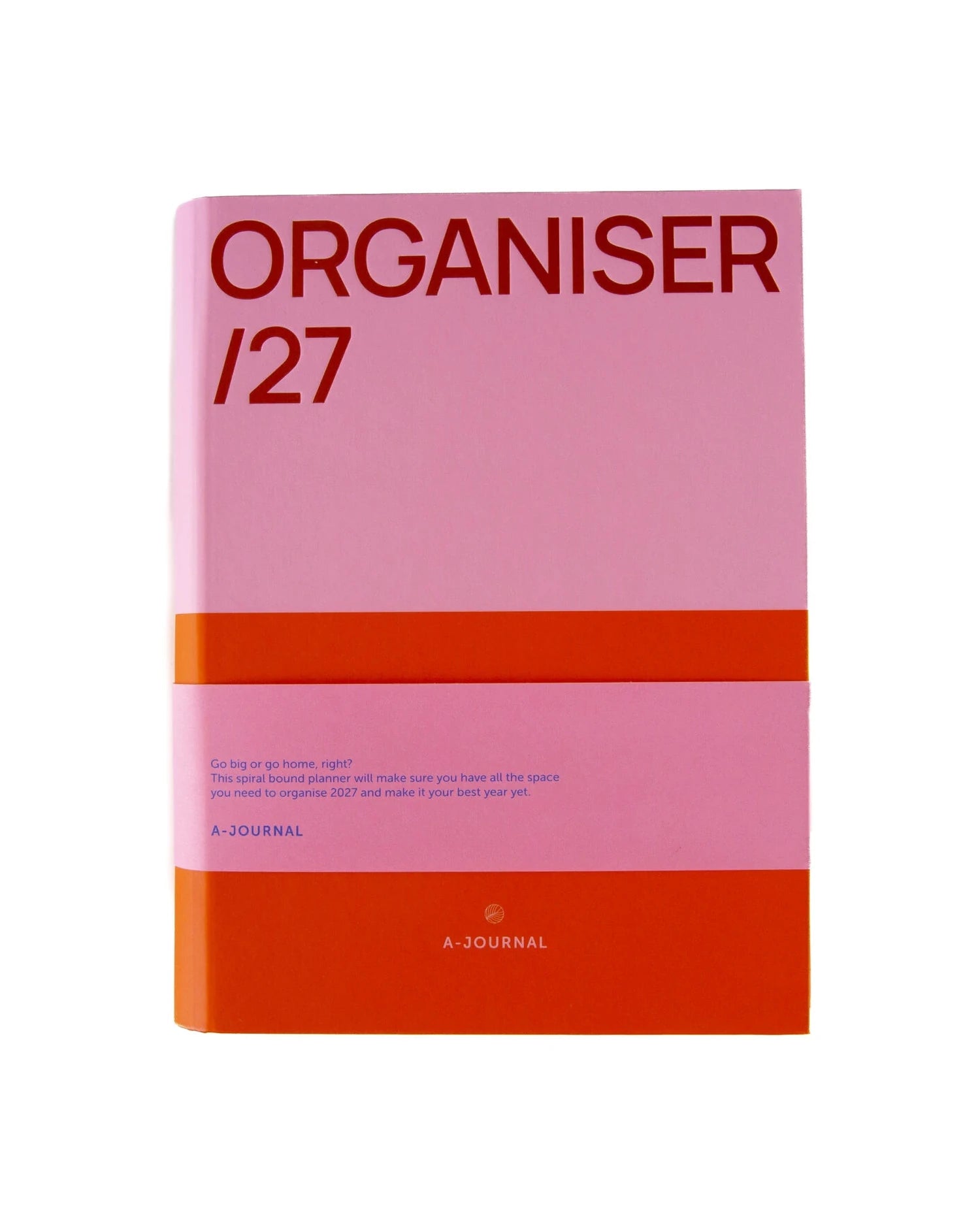 A-Journal - ORGANISER Terminplaner mit Spiralbindung (2027) • Pink Red - ROSA ECK