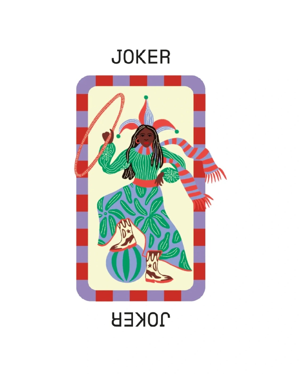 A - Journal - PLAYING CARDS Spielkarten • Stripes Red Pink - Spielkarten - ROSA ECK