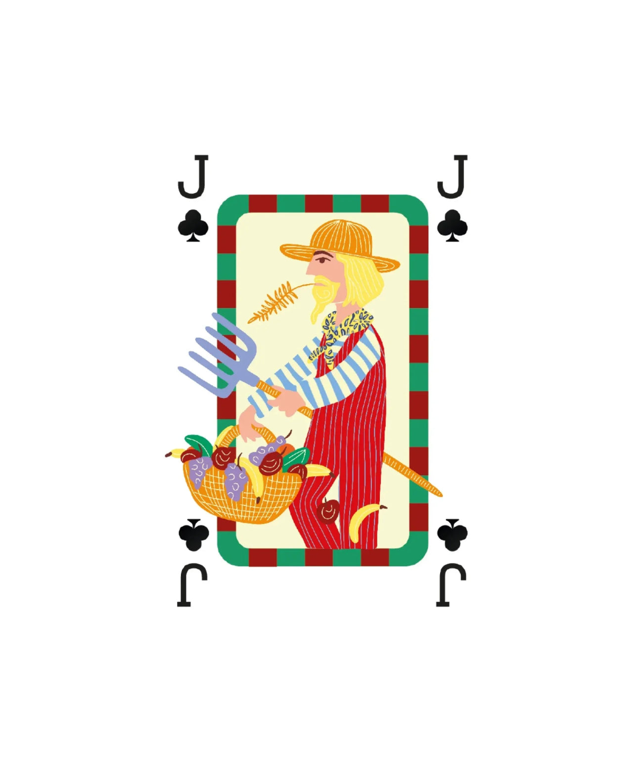 A - Journal - PLAYING CARDS Spielkarten • Stripes Red Pink - Spielkarten - ROSA ECK