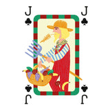 A - Journal - PLAYING CARDS Spielkarten • Stripes Red Pink - Spielkarten - ROSA ECK