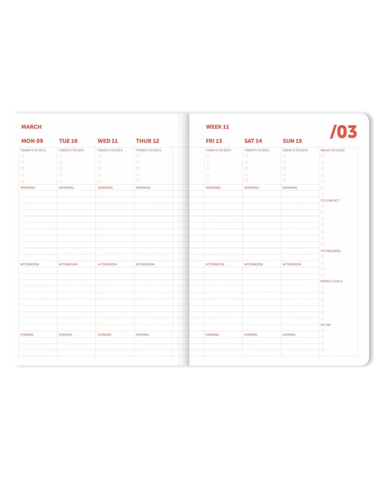 A - Journal - SPIRAL ORGANISER 2026 Terminplaner • Pink Red - Terminplaner - ROSA ECK Concept Store