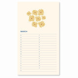 A - Journal Stationery - BIRTHDAY CALENDER Geburtstagskalender | Flora - Kalender - ROSA ECK - Blau, FABRIQUE À LA CARTE, Spiralbindung