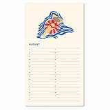 A - Journal Stationery - BIRTHDAY CALENDER Geburtstagskalender | Flora - Kalender - ROSA ECK - Blau, FABRIQUE À LA CARTE, Spiralbindung