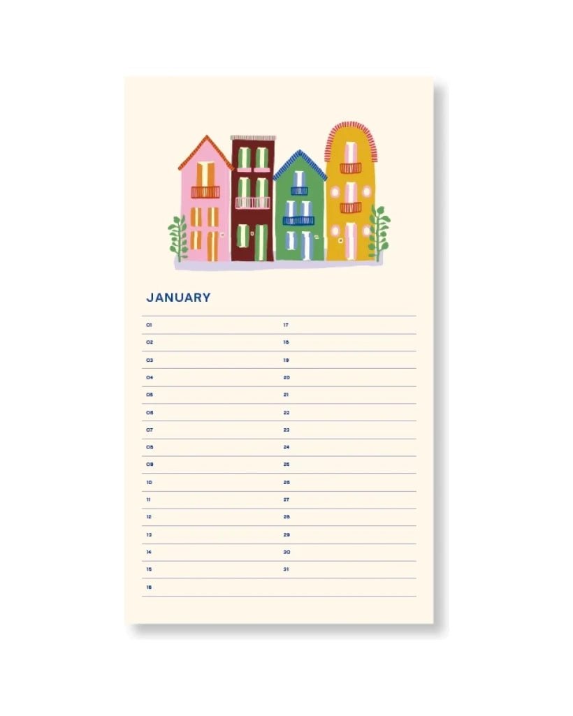 A - Journal Stationery - BIRTHDAY CALENDER Geburtstagskalender | Sun Pink - Kalender - ROSA ECK - Fabrique à la carte, Rot, Sonne