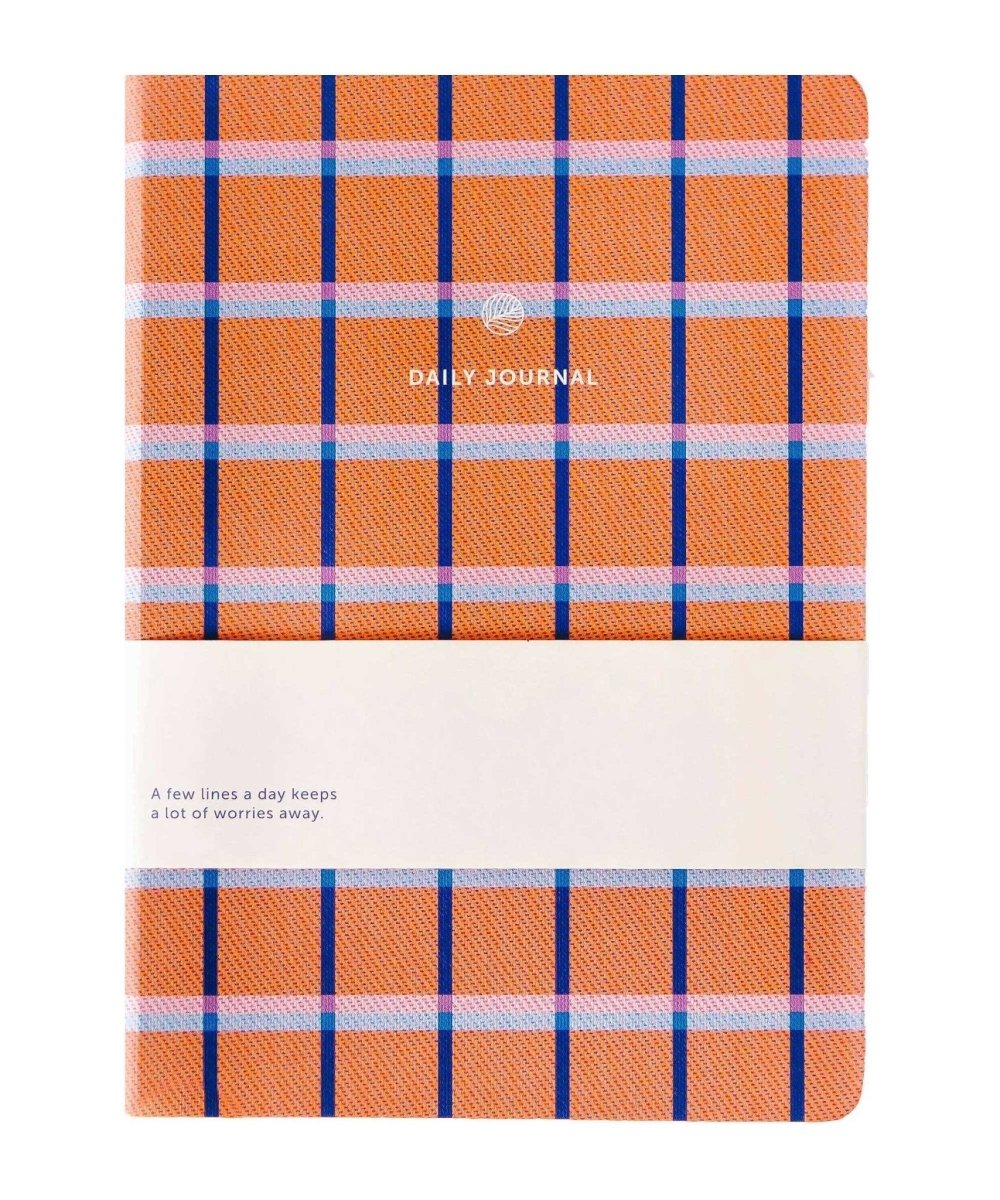 A - Journal Stationery - DAILY JOURNAL Tagebuch Kariert - ROSA ECK - Papier, ,