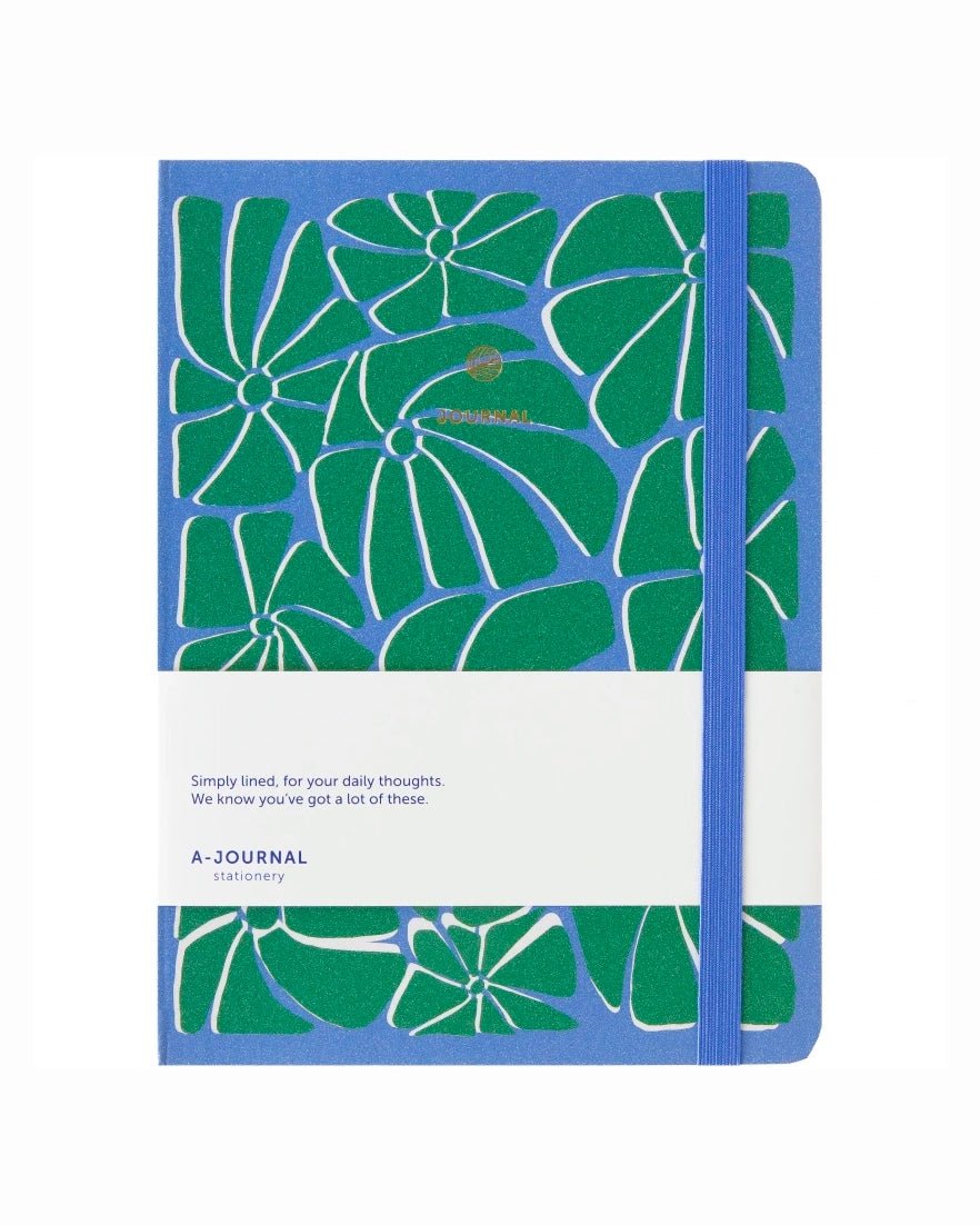 A - Journal Stationery - JOURNAL Notizbuch | Arty Blue Green - Notizbuch - ROSA ECK - Blau, Grün, Hardcover