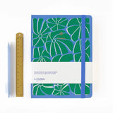 A - Journal Stationery - JOURNAL Notizbuch | Arty Blue Green - Notizbuch - ROSA ECK - Blau, Grün, Hardcover