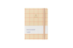 A - Journal Stationery - JOURNAL Notizbuch Creme/Rot/Kariert - ROSA ECK - Papier, Rot,