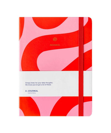 A - Journal Stationery - JOURNAL Notizbuch | Flow Rosa/Rot - ROSA ECK - Flow, Papier, Rosa