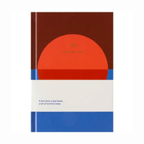 A - Journal Stationery - ONE LINE A DAY Kleines Tagebuch | Circle - Notizbuch - ROSA ECK - Blau, Hardcover, Kreis