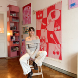 KLEKKS × donpriggos NO. 33 Wolldecke • Rot/Rosa