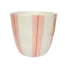 All the Luck in the World - Becher (200 ml) • Pink and Orange Stripes Handpainted - ROSA ECK