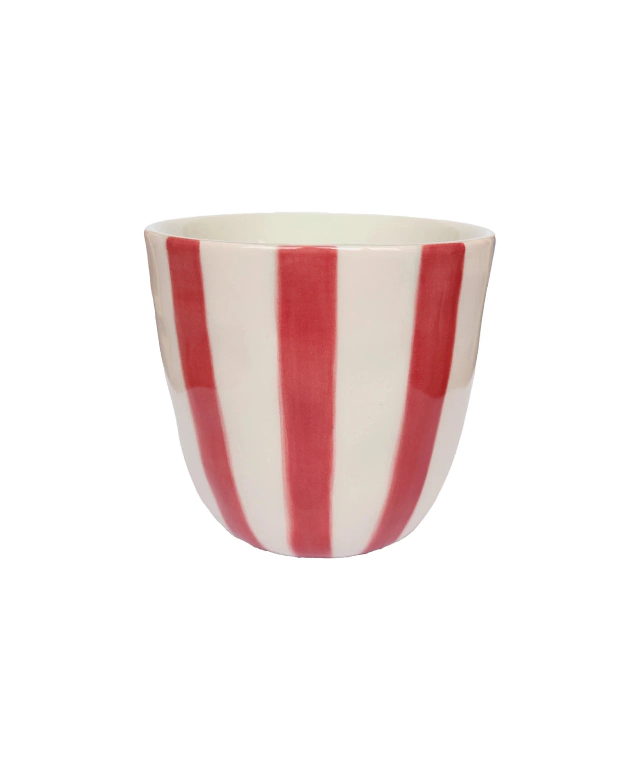 All the Luck in the World - Becher (200 ml) • Red Stripes Handpainted - ROSA ECK