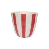 All the Luck in the World - Becher (200 ml) • Red Stripes Handpainted - ROSA ECK