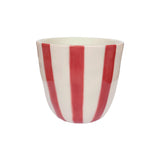 Becher (200 ml) • Red Stripes Handpainted