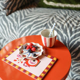 Becher (200 ml) • Red Stripes Handpainted