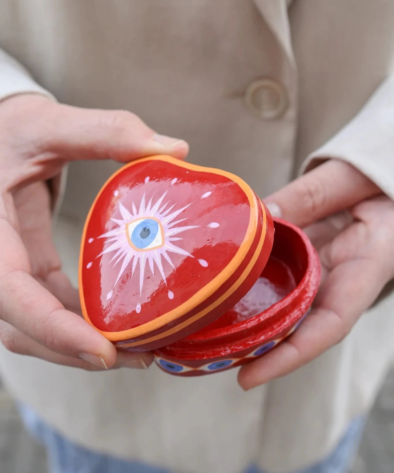 All the Luck in the World - Herzbox Aufbewahrungsdose • Eyes - ROSA ECK