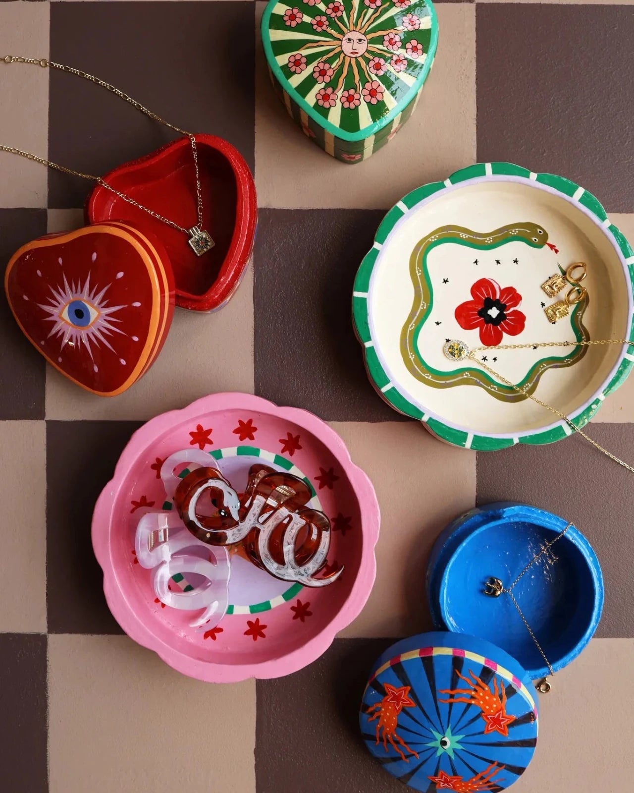 All the Luck in the World - Herzbox Aufbewahrungsdose • Eyes - ROSA ECK